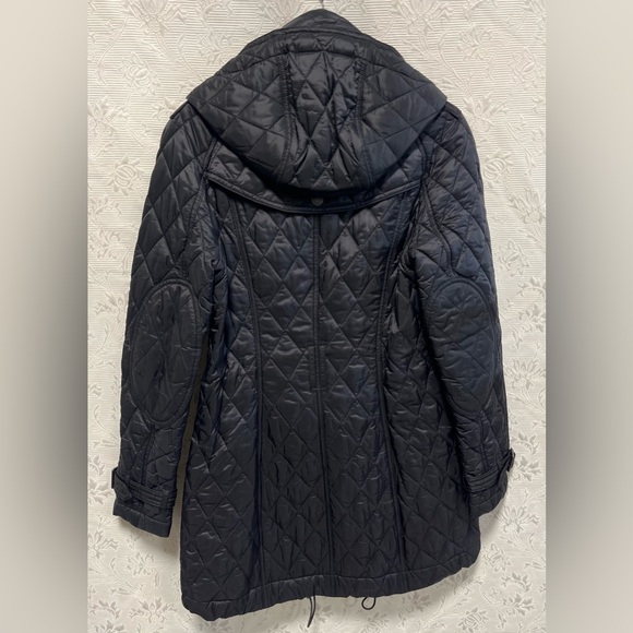 Burberry Brit Black Quilted Coat Small Petite - Picture 5 of 10